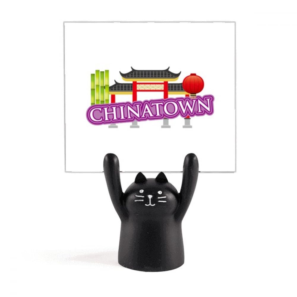 Porte-mémo violet China Town chat noir pour ne plus oublier vos notes - 4