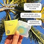 Cocofloss Woven Dental Floss, Dentist-Designed Oral Care, Coconut Scent, Waxed, Expanding, Kid-Friendly String Floss with Coconut Oil, 4 Spools (33 yd Each) - Image 2