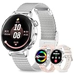 fitonyo Smart Watches for Women,1.27" High Clear 3D Curved Smart Watch with Bluetooth Calls,HR/Steps/Calories/BP/Sleep Monitor,120+ Sports IP68 Activity Tracker Android&iOS Silver