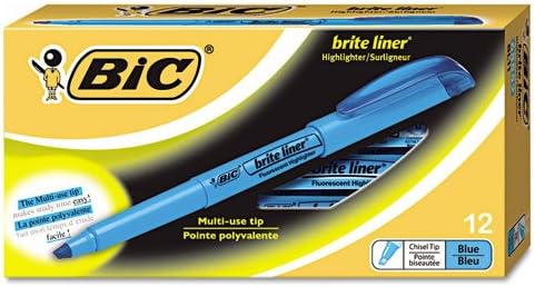 Miniatura 2 de BIC Brite Liner Resaltador Punta Cincel Azul DOZEN (BL11-BE)