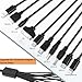 Cutwif 10 in 1 Multi Charging Cable, Universal Multiple Charging Cord Cable with 10 Ports for Cell Phones Speaker MP3 MP4 & More