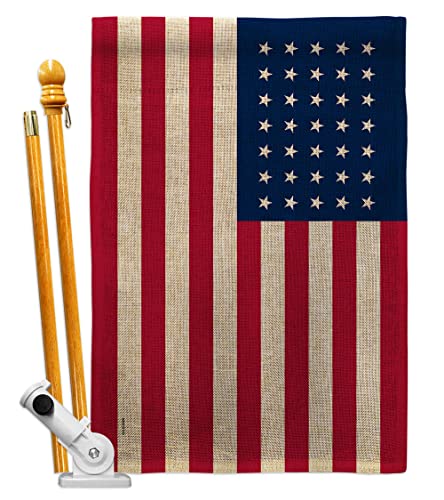 Americana Home & Garden United States (1863 1865) House Flag-Set Americana Old Glory US American Country Particular North America Decoration Banner Small Garden Yard Gift Double-Sided, Made in USA