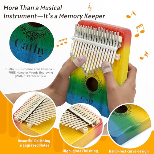 Image of Kalimba Thumb Piano 17 Key,Mbira Instrument,Musical Gift for Kids & Adults