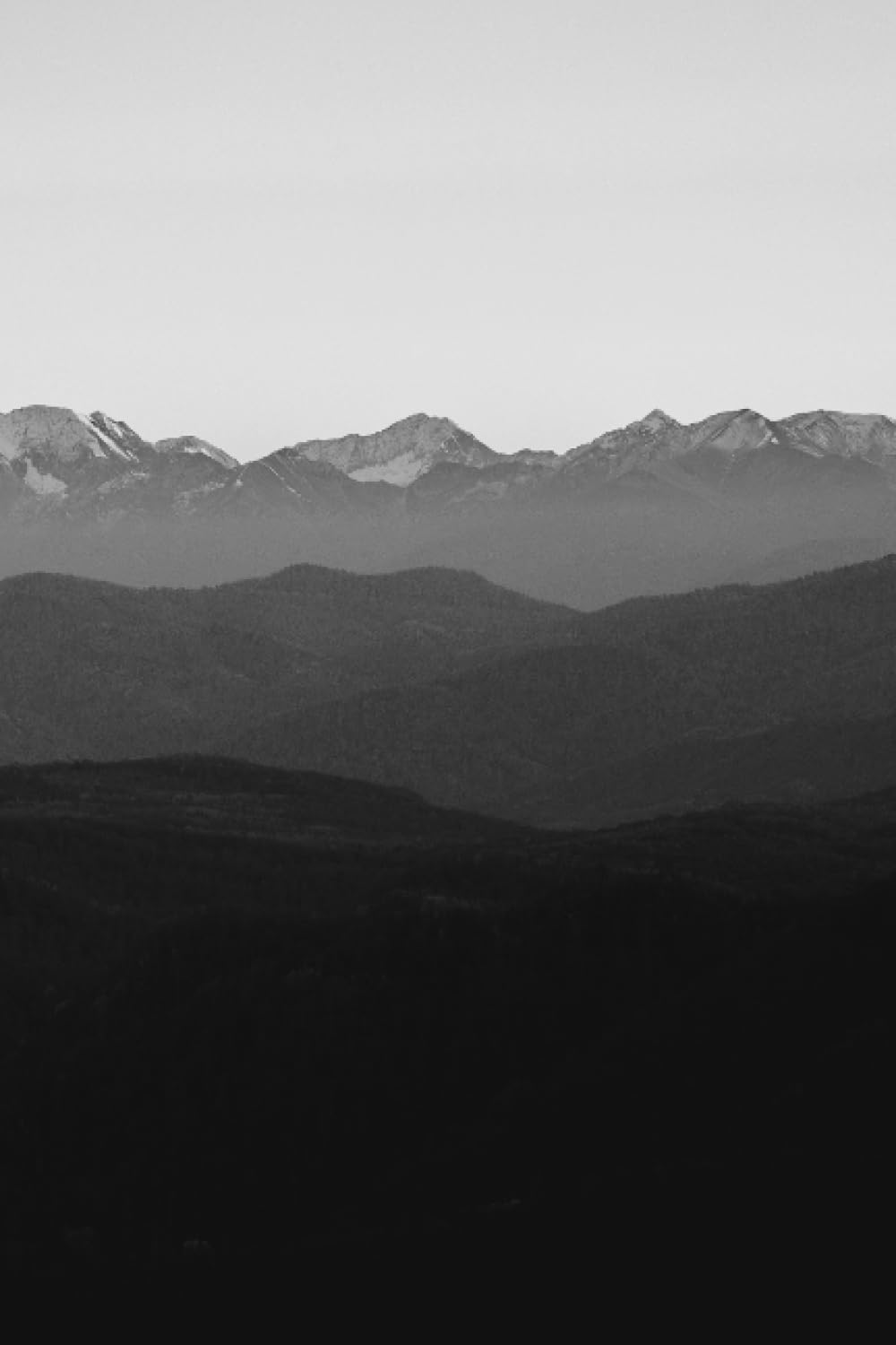 Carnet ligné noir et blanc de montagne pour notes quotidiennes - 2
