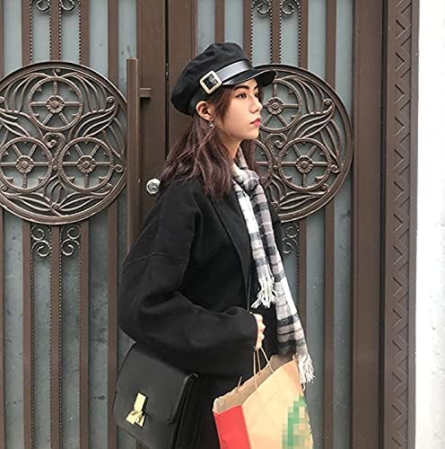 Women's Fashion Newsboy Cap Hat - Black - Image 6