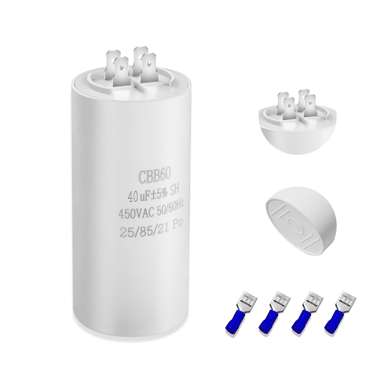 Iruihoo CBB60 40UF Condensatore di avviamento 450V 50/60Hz