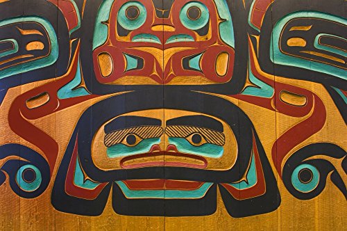 Ron Sanford/Design Pics u0096 Native Tlingit Carving At The Juneau Airport Southeast Alaska Photo Print (43,18 x 27,94 cm)