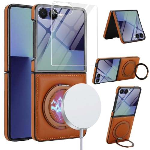 Coque fine Samsung Z Flip 7 marron idéale pour les trajets en voiture