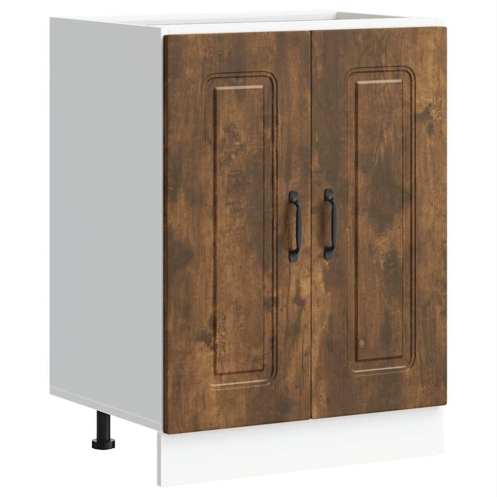 VidaXL Spülenunterschrank Kalmar – 60x46x81,5 Cm, Grau Sonoma, Küchenunterschrank Mit Verstellbaren Füßen