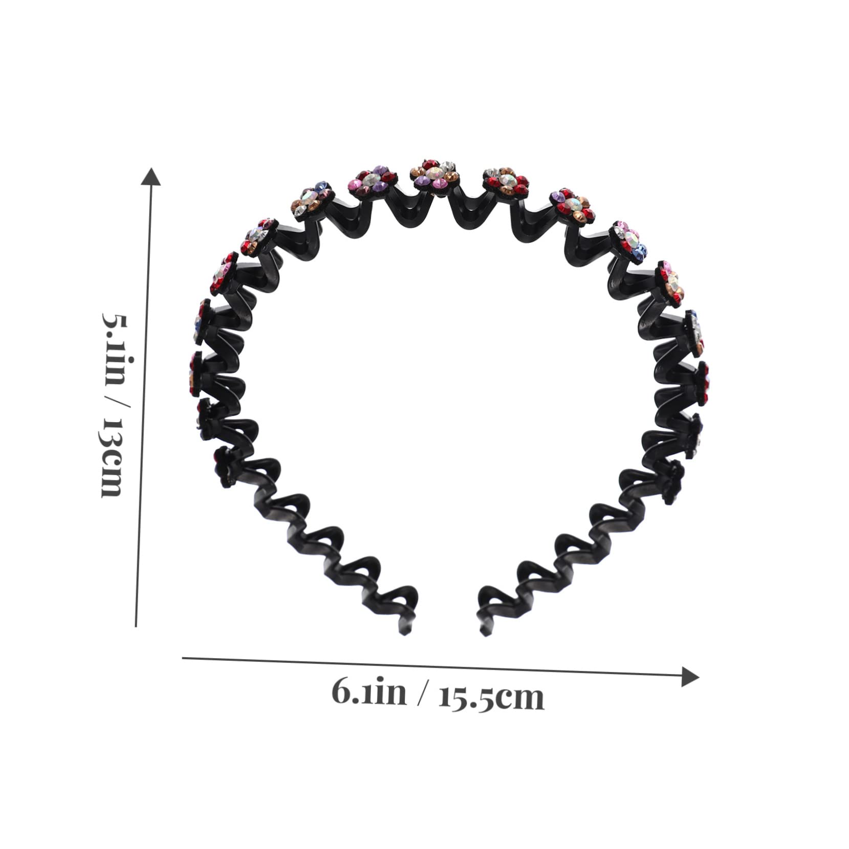 Housoutil 12pezzi Cerchietto Elegante Donna Con Fiori Strass Per Eventi e Feste Accessorio Antiscivolo Per Acconciature Uniche e Raffinate