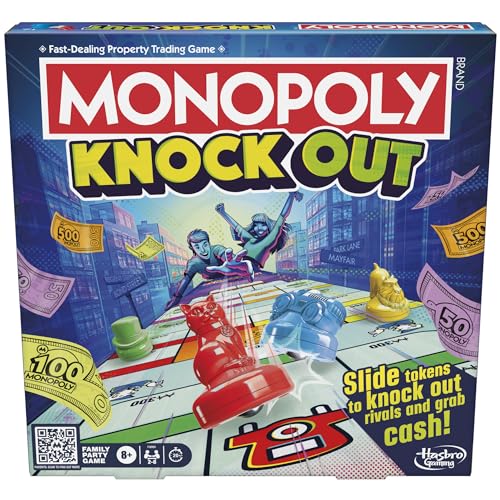 Hasbro Gaming Monopoly Knockout, Board Game for 2-8 Players, Family Games for 8+ Year Old Kids and Adults Hasbro Gaming Monopoly Knockout, Board Game for 2-8 Players, Family Games for 8+ Year Old Kids and Adults