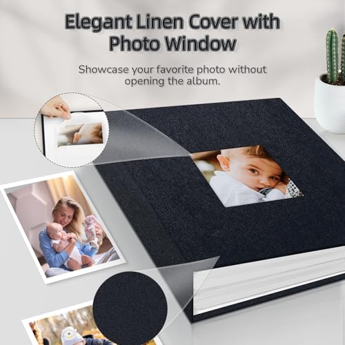 Álbum de fotos 4x6 Popotop de lino para organizar 200 imágenes sueltas sin dañarlas 3