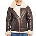 Produktbild A to Z Leather Mens Pilot/Aviator B3 warme Schaffell WW2 Fliegerjacke. Erhältlich in dunkelbraunem Leder mit cremefarbenem oder Ingwer-Schaffell.