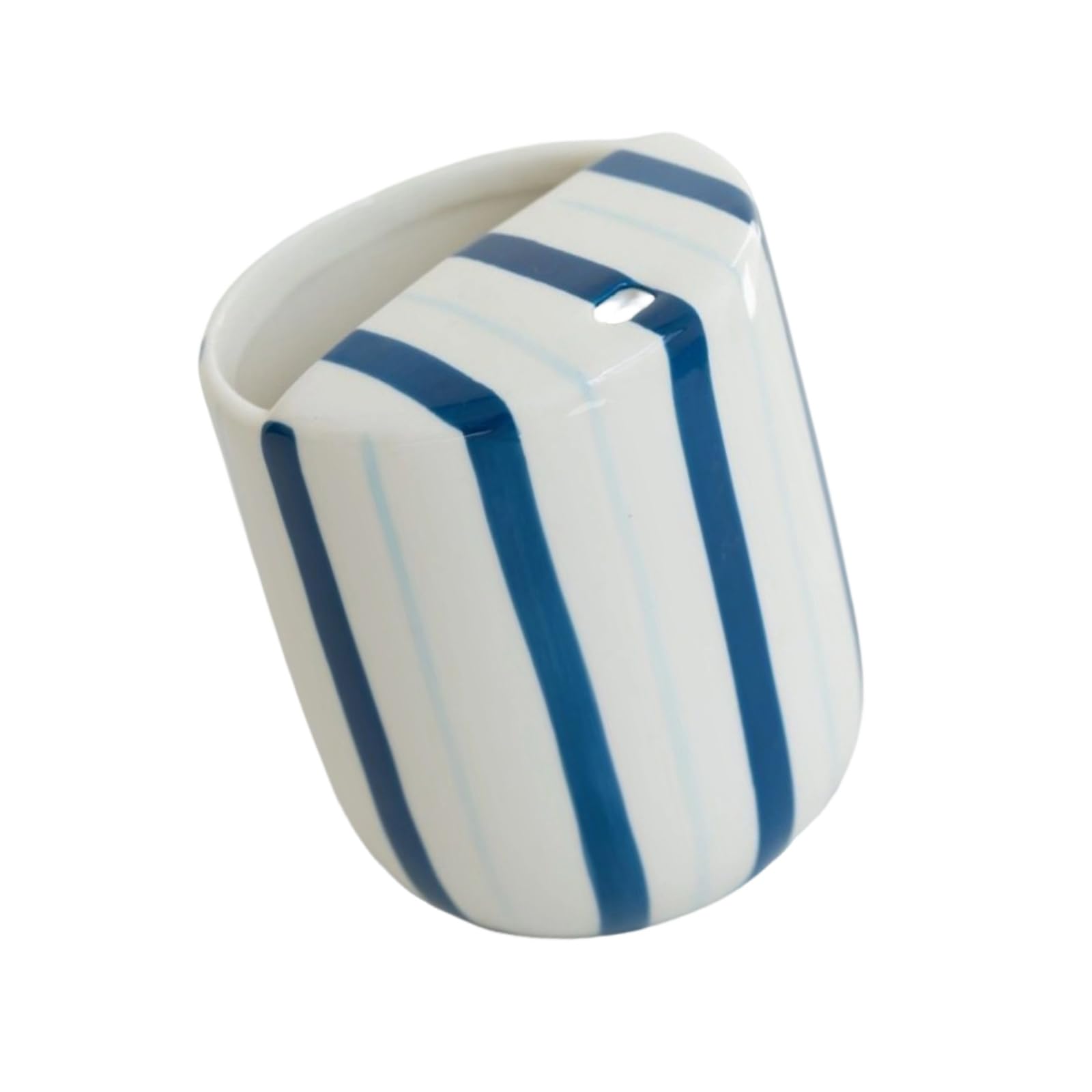 Oxxggkao Heatproof Ceramic Mug with Sip Hole Striped Design Nonslip Handheld Coffee Cup for Hot Beverage Cold Drink Birthday Gift Ceramic Hot Cold Beverage Mug