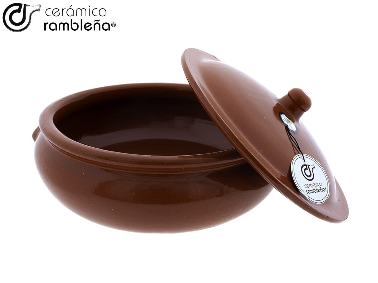 CERÁMICA RAMBLEÑA | Soupière | Soupière | Soupière en céramique rouge | Soupière en argile réfractaire | Soupière Amazon | 3 litres