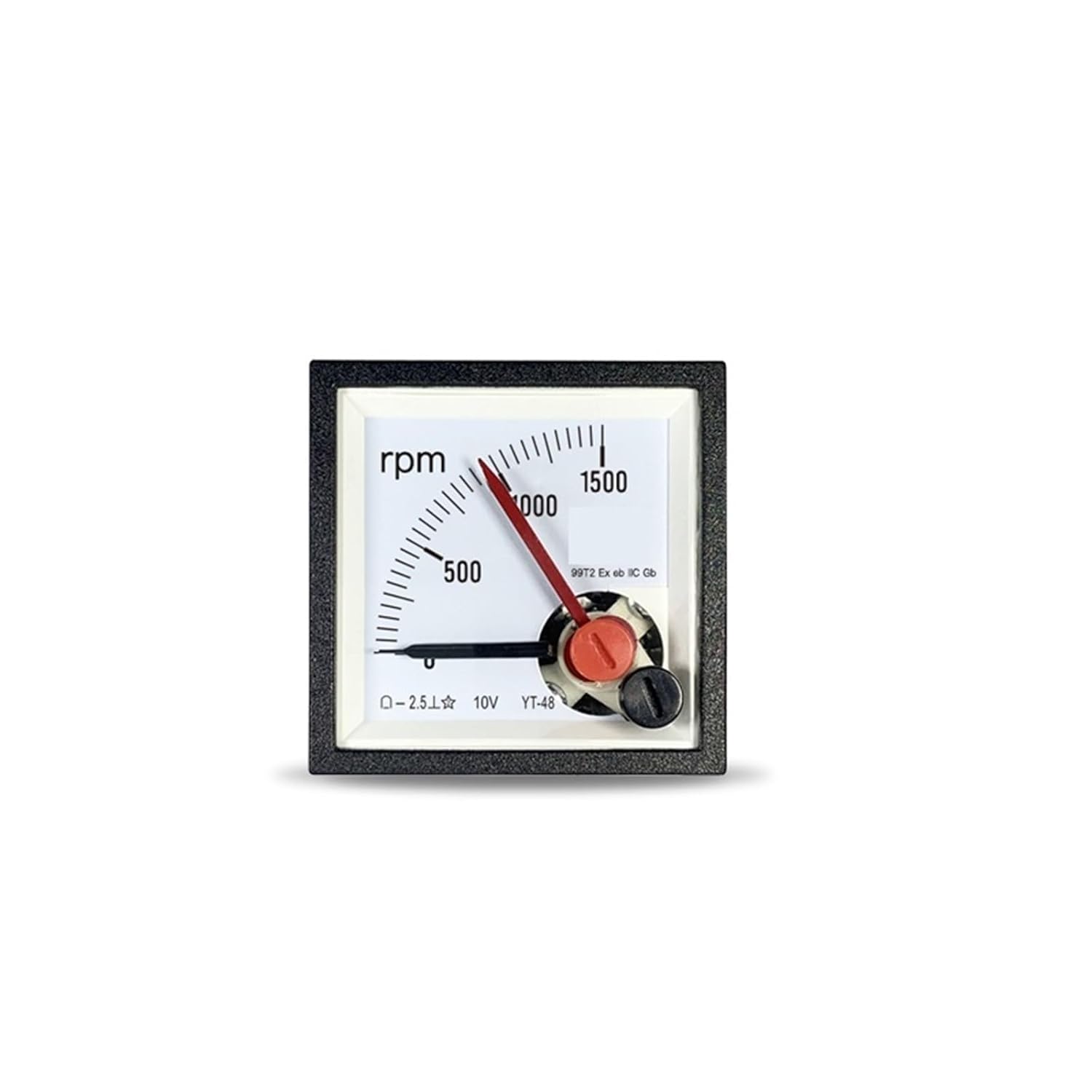 CP48 Double Needle Tachometer 500rpm1000 RPM 1500r/min Red BE48 YT48 T6 1Pcs(500rpm-10V)