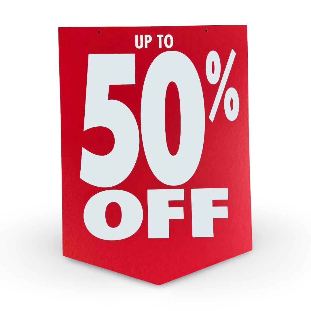 Up to 50 Off, Hanging Promotional Sale Card (10)