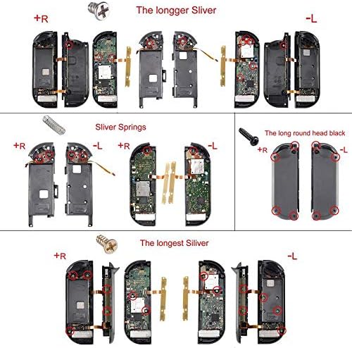 eXtremeRate Soft Touch Grip Back Plate for Nintendo Switch Console, NS Joycon Handheld Controller Housing with Full Set Buttons, DIY Replacement Shell for Nintendo Switch - The Scary Party - 5