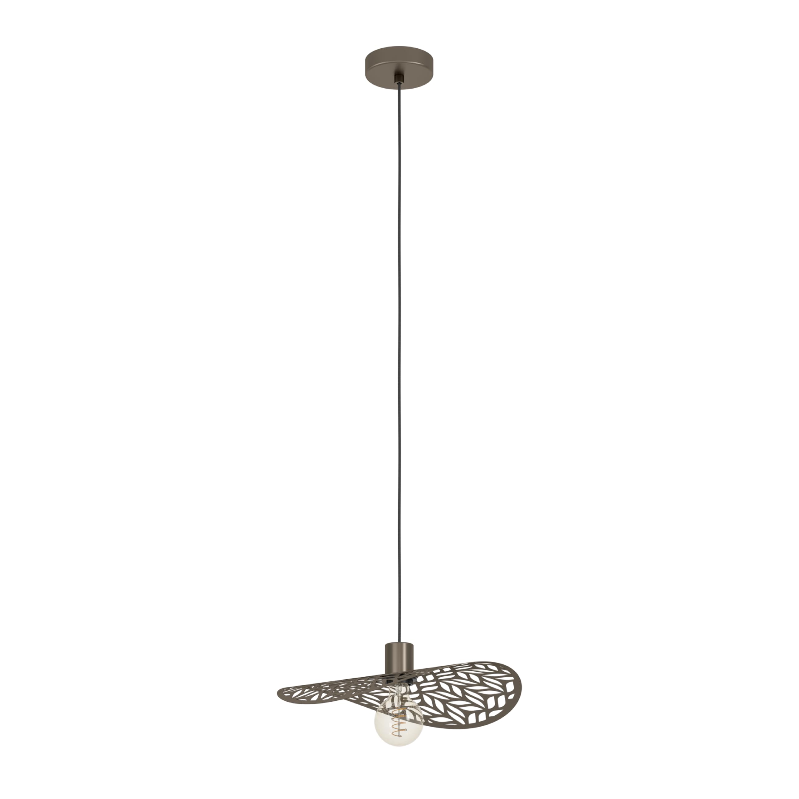 Eglo Pendant Lighting Swaby, XXL Hanging lamp for Dining Table, Ceiling Light Fitting for Living Room, Bronze Coloured Metal, E27 Socket, Ø 40 cm — image 1