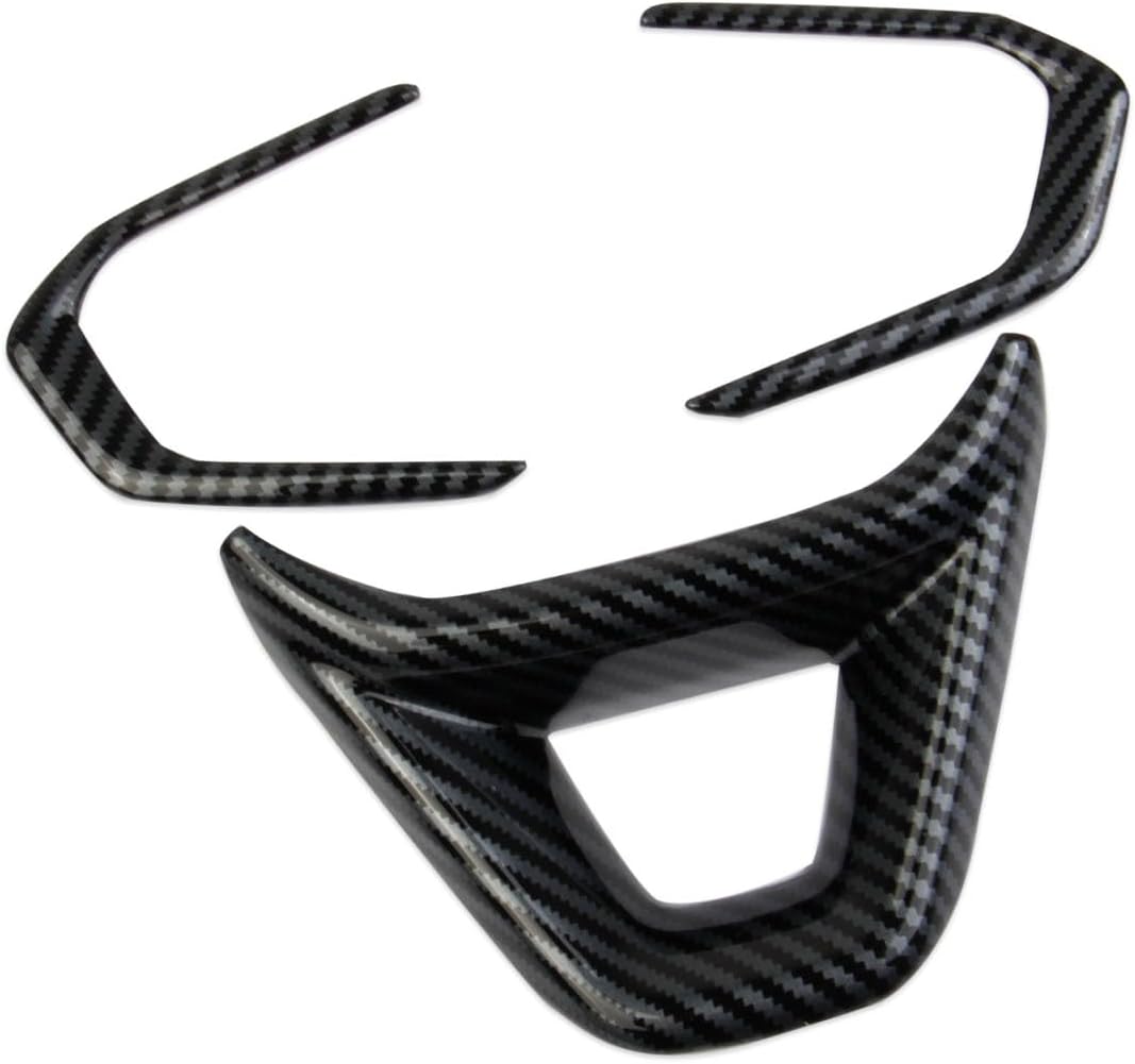 Korlot Carbon Fiber Style Interior Steering Wheel Cover Trim for Chevrolet Trailblazer 2021-2026,Trax 2024-2026