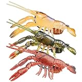 TRUSCEND Pre-Rigged Fishing Jigs, 1:50 Super Durable TPE Bass Fishing Lures, Well-Made Lifelike Soft Crayfish Swimbait, Weedless MarshSwamp Fishing Lure for Trout Crappie Walleye, Keep Separately!