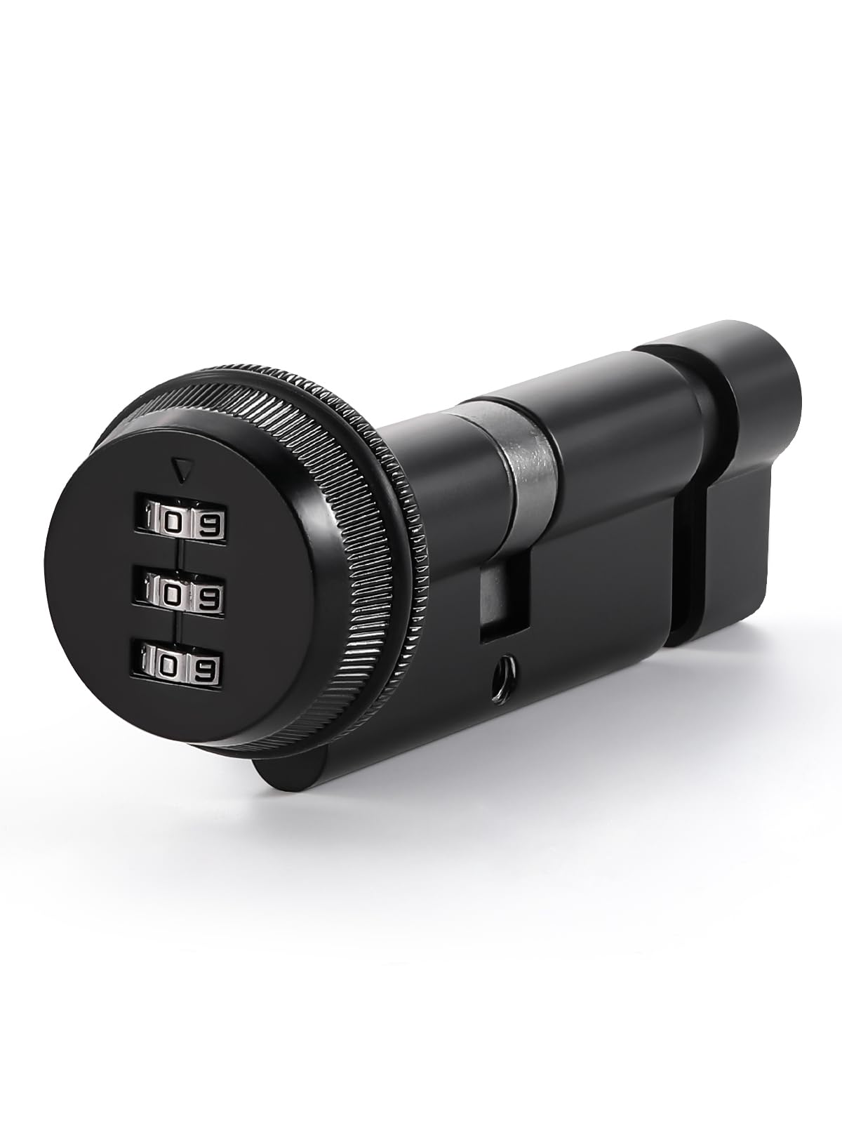 SORWDUERM 65mm (32.5/32.5T) Black Thumb Turn Euro Cylinder Door Barrel Lock Anti-Bump Anti Drill High Security for UPVC Wooden Composite Doors Combination Cam Lock Password Coded Door Lock