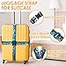 Adjustable Travel Luggage Strap Suitcase Belt Travel Bag Accessories 1.96 in W x 6.4 ft L (Color 6)