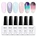 Produktbild Elite99 UV Nagellack Set 10ML Strand Fashion Kollektion, 6 Farbe Gel Nail Art Gel French Nägel Geschenk Kit, 6pcs Gellacke UV Gelnägel Set001
