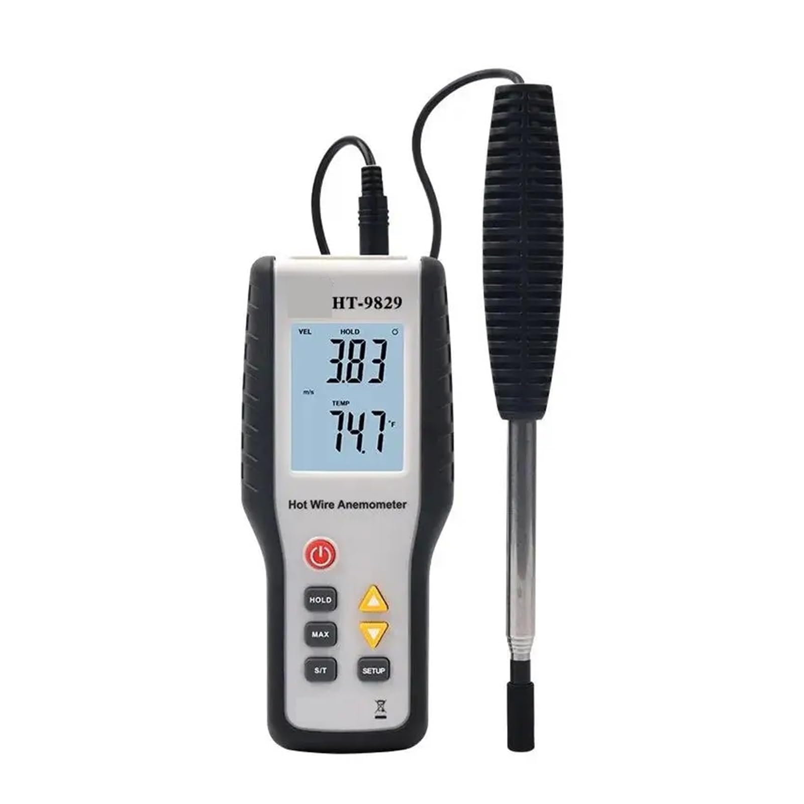 Anemómetro, Anemómetro portátil digital de alta sensibilidad, anemómetro térmico de hilo caliente, anemómetro de medición
