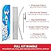 Water Swooper Advertising Flag & Pole Kit - Perfect for Store Fronts, Businesses, Retailers, Shops, Events, Parties, Water Stores