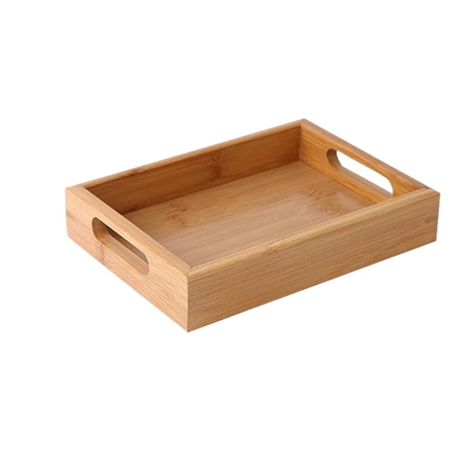 Bandeja Rectangular de Madera para Servir té, de Madera Maciza, Ideal para Hotel (35 x 22 x 5 cm)