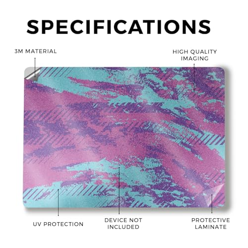 Image of Glossy Glitter Laptop Skin Compatible with Alienware M18 R2 (2024) - Grunge Purple - Premium 3M Vinyl Protective Wrap Decal Cover - Easy to Apply | Crafted in The USA by MightySkins