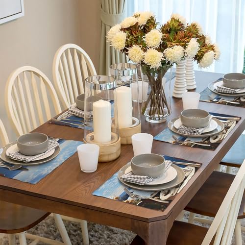 Set de table imitation lin durable et antidérapant aux finitions haut de gamme
