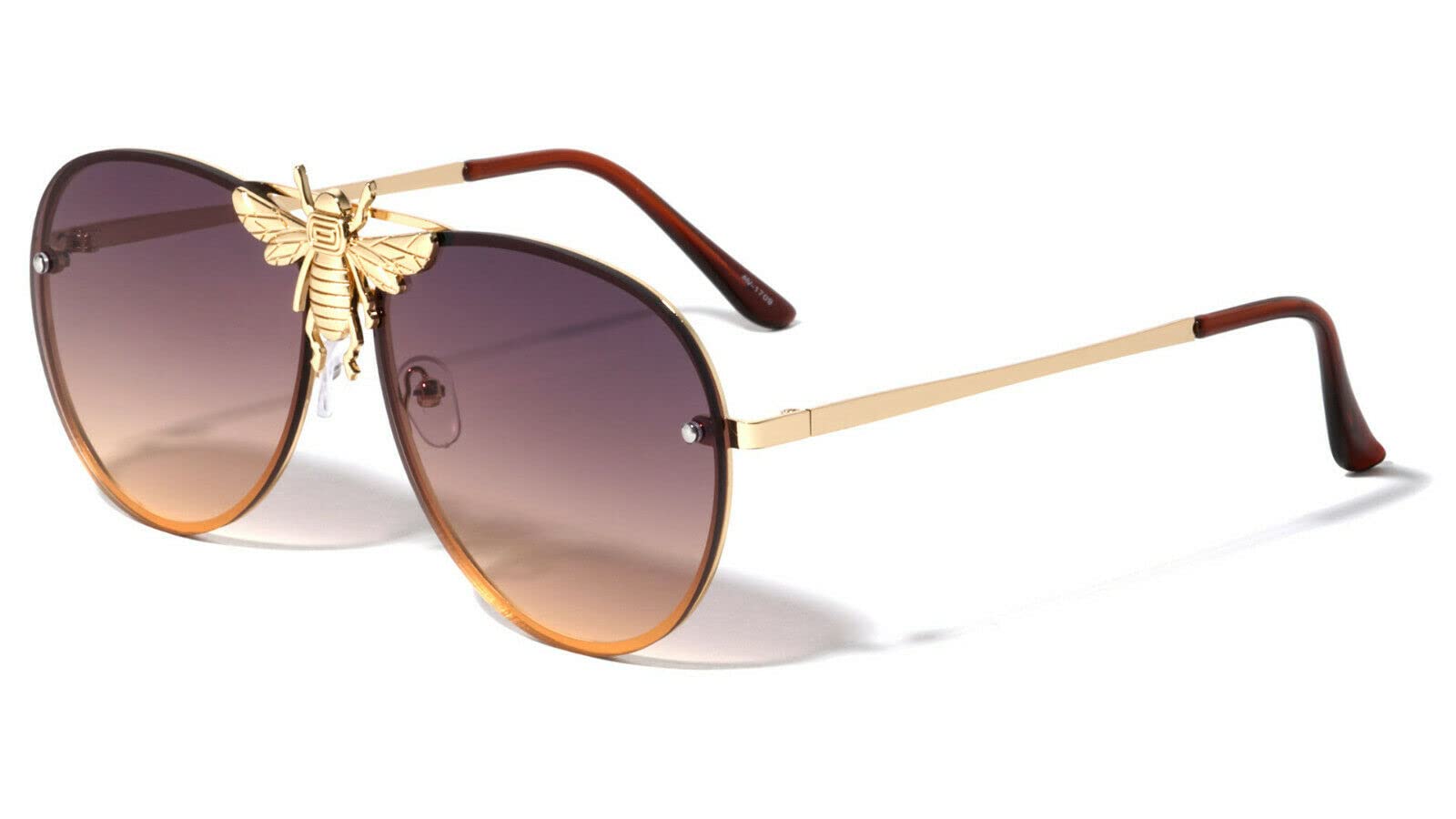 Dweebzilla3D Killer Bee Luxury Hip Hop Pilot Aviator Sunglasses Floating Lenses