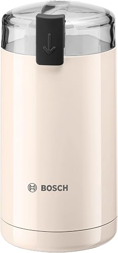 Bosch Kaffeemühle TSM6A017C, Edelstahl-Schlagmesser, Sicherheitsfunktion, 180 W, 75g Bohnenbehälter, elektrisch, creme