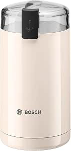 Bosch Kaffeemühle TSM6A017C, Edelstahl-Schlagmesser, Sicherheitsfunktion, 180 W, 75g Bohnenbehälter, elektrisch, creme