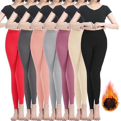Thermoleggins Para Mujer Invierno - Medias Térmicas Para Mujer Negro - Pantalones térmicos para Mujer Invierno Forro Polar Pantalones de Forro Polar Gruesos Leggings Ropa Interior Térmica Medias