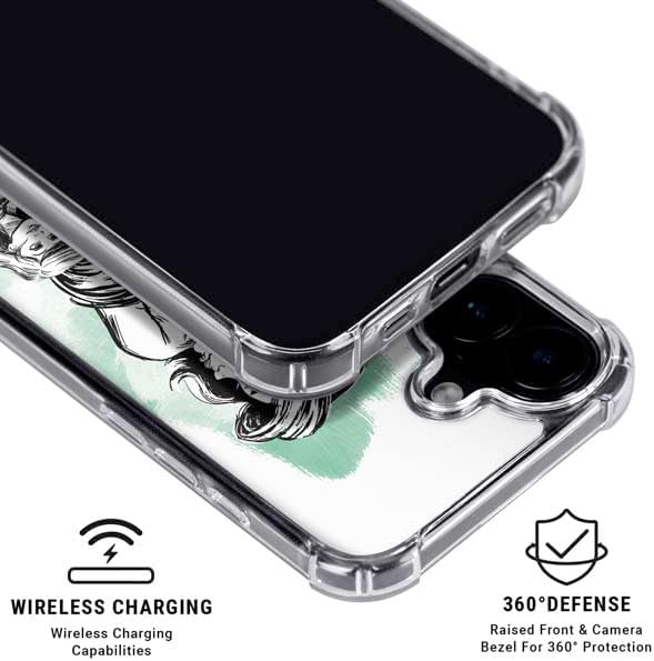 Skinit Clear Phone Case Compatible with iPhone 17 - Officially Licensed Disney Princess Ariel Sketch Art Design