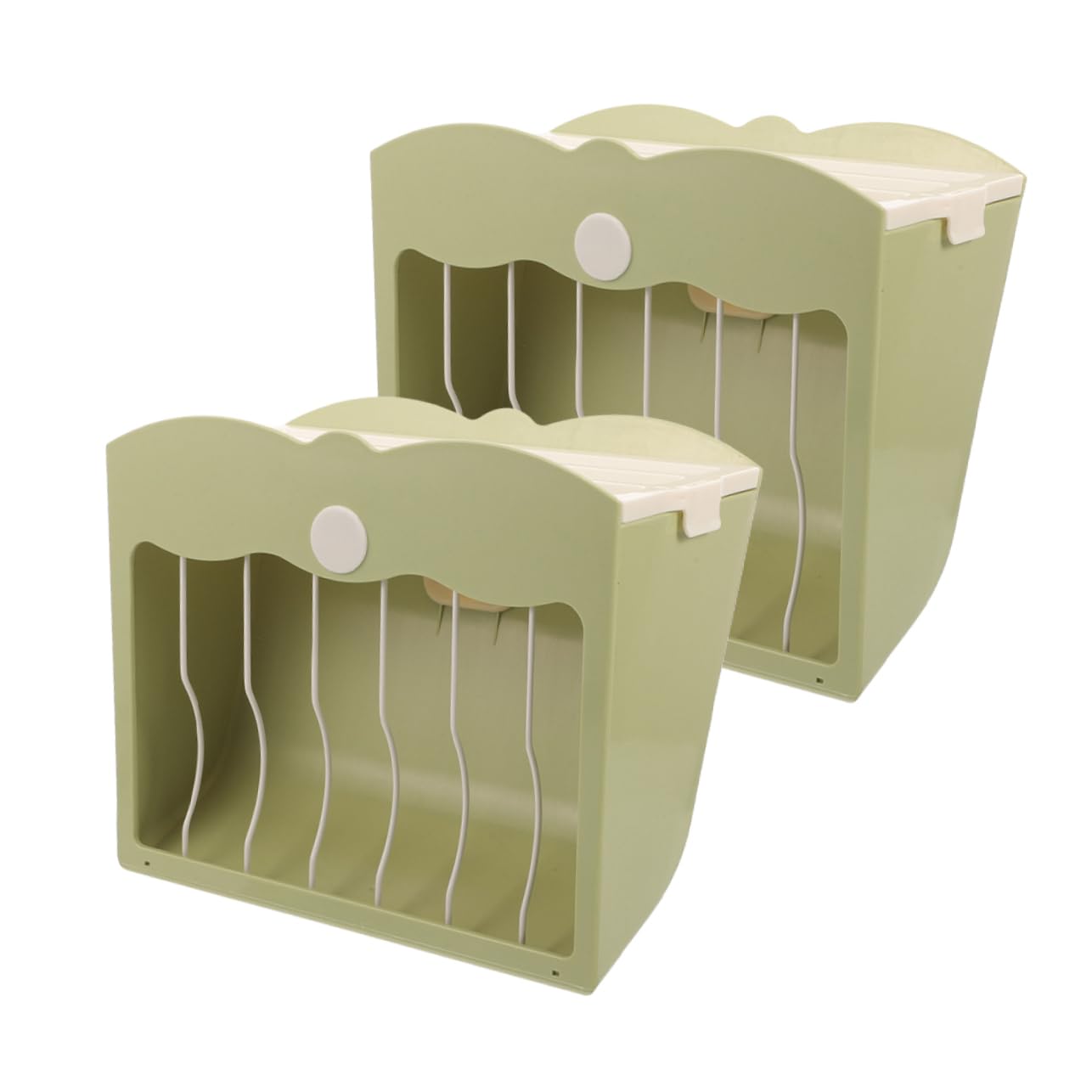 Soporte Alimentador para Conejos y Cobayas Funcional Multifunción Plástico 2 Piezas Verde para Jaula y Mascotas Pequeñas