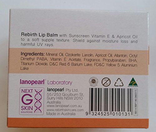 Image of Rebirth Inc Lanolin Lip Balm With Vitamin E & Apricot Oil