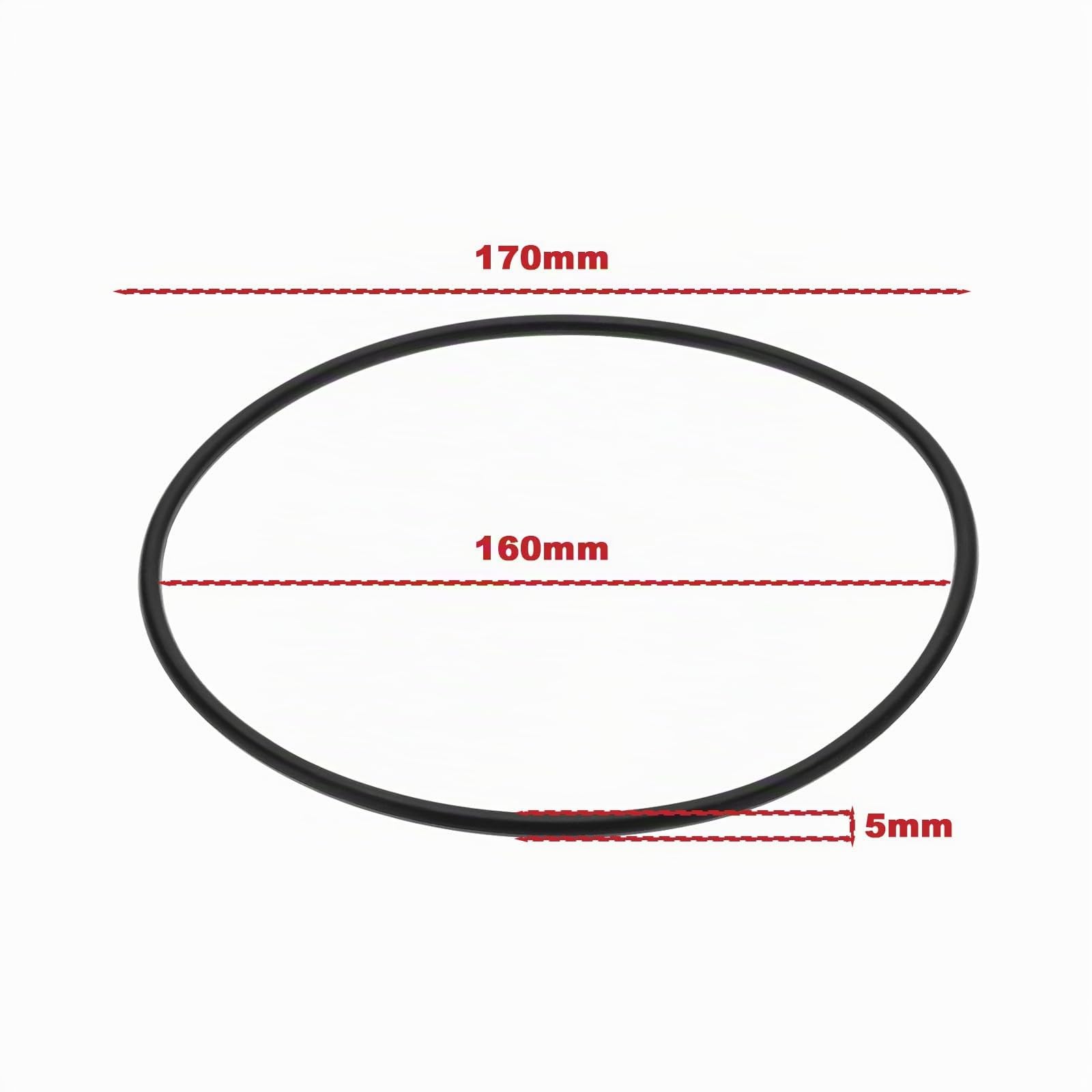 Lot de 2 Joints D'étanchéité en Caoutchouc pour Couvercle Supérieur de Moteur d'aquarium Diamètre Extérieur 170 Mm épaisseur 5 Mm A20038 Compatible avec Fluval 104 105 204 205 106 206