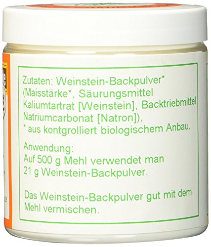 Foto von Werz Weinstein Backpulver glutenfrei (1 x 150 g Dose) - Bio