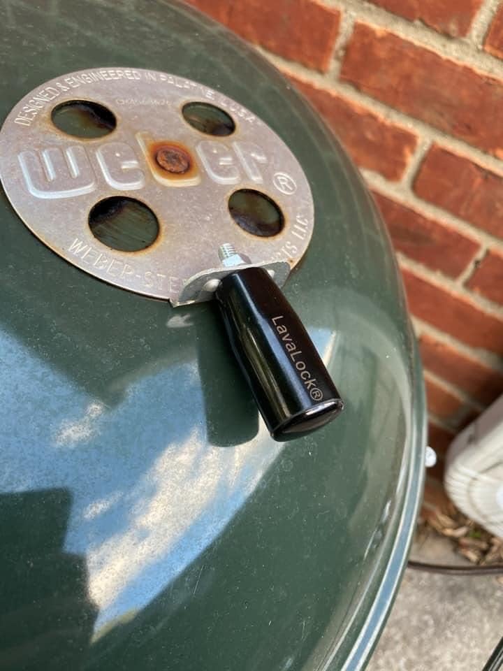 Vista 3 de Total Control Mango amortiguador de tacto fresco para Weber Smokey Mountain WSM Hervidor Pomo BBQ Smoker Damper Pulgar Mango