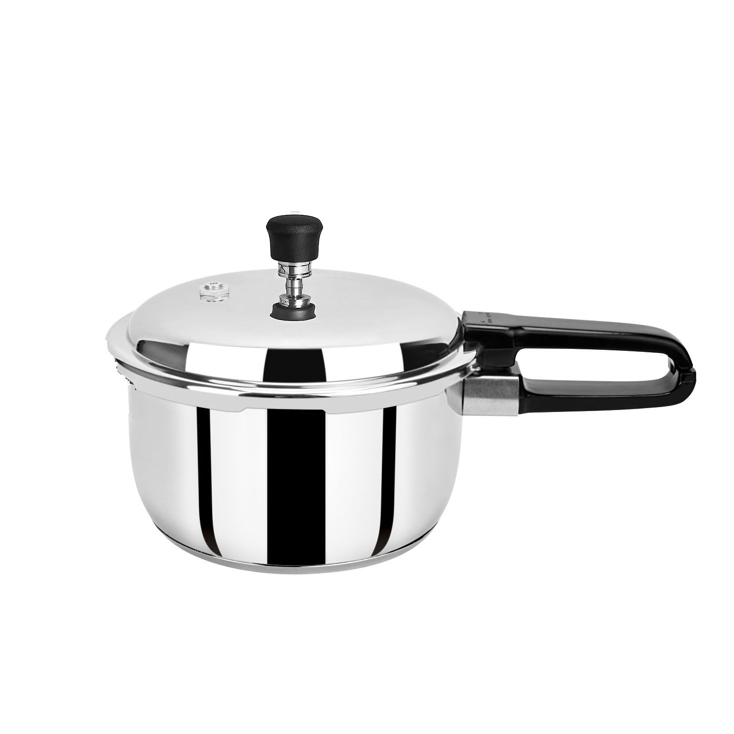Pristine 18/8 Stainless Steel Tri Ply Induction Base Outer Lid Pressure Cooker (3 Litres, Silver) ISI Marked