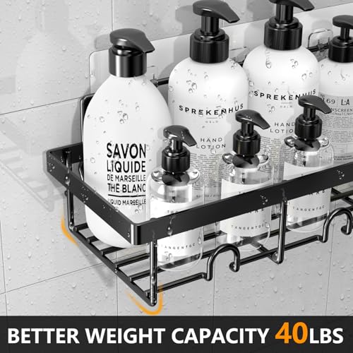 Yawsoup YAWSOUP-1 Shower Caddy Organizer 4 Pack,Bathroom Shelves Wall Mounted Shower Shelf Shower Caddy Adhesive-No Drilling,Large Capacity thumb #3