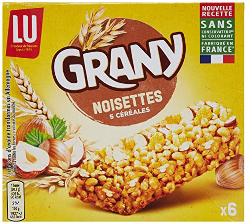 Lu Barres 5 céréales aux noisettes - Les 6 barres, 125g