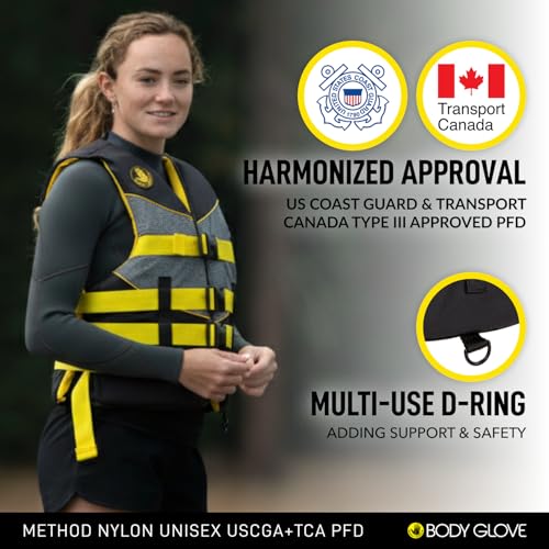 Image of Body Glove Adult PFD Life Vest. Durable Polymer Shell, Lightweight PE Foam, Oversized Armholes, 4 Heavy-Duty Adjustable Belts