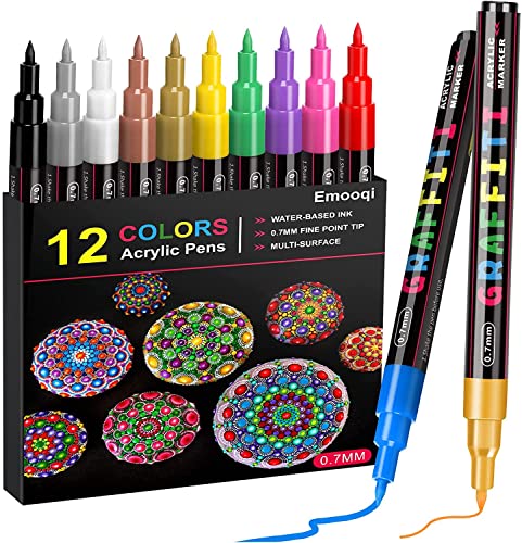 Emooqi Acrylic Paint Pens, Marker Pens for DIY Craft Projects ...