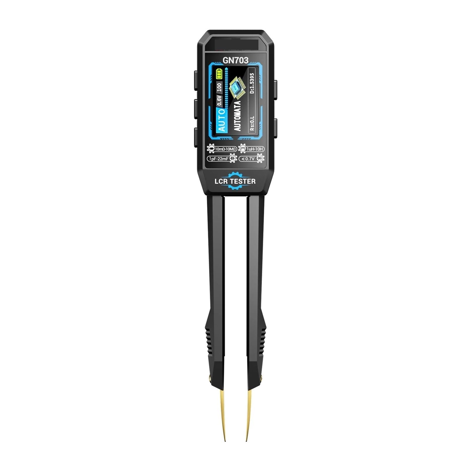 Medidores de Resistencia, Pinzas inteligentes GN703, medidor LCR, prueba profesional SMD ESR, capacitancia, resistencia, inductancia, calibración de puente Digital