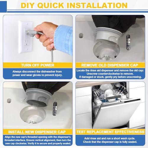 Image of Upgrade WD12X10122 Dishwasher Rinse Aid Dispenser Cap